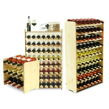 Flaschenregal Weinschrank Weinregal  6 bis 63 Flaschen  Serie RW-3 Holz Kiefer