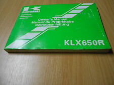  Betriebsanleitung Kawasaki KLX 650 R (KLX650-A1) Owner´s manual