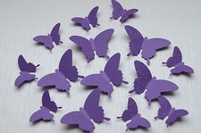 32 Set 3D Schmetterlinge Lila Wanddeko Wandaufkleber Wandtatoo
