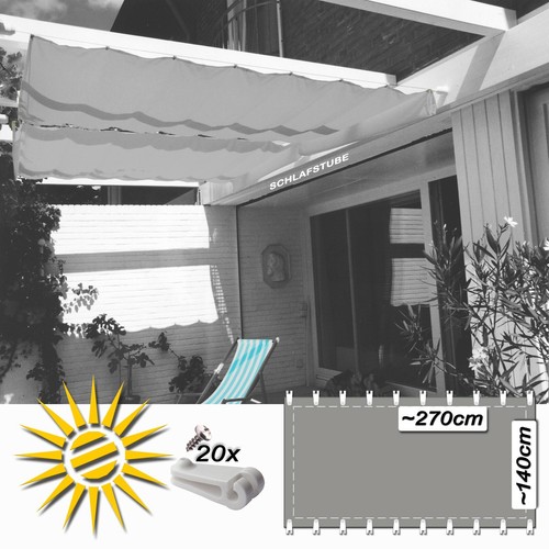 Sonnensegel silber grau - , ca