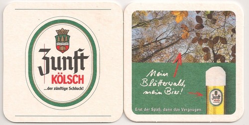 Zunft kölsch bierdeckel - zunft,