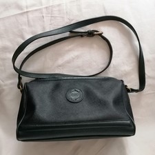 STUDIO POLLINI Schultertasche aus Leder und Canvas