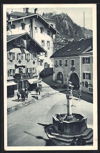 Berchtesgaden marktplatz - ak,