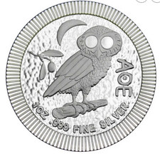 Eule Athen 2018 1oz Silber in