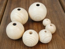 Holzkugeln Buche massiv halbgebohrt Ø 10,12,20,25,30,35,40,45,50,60 mm Holzkugel