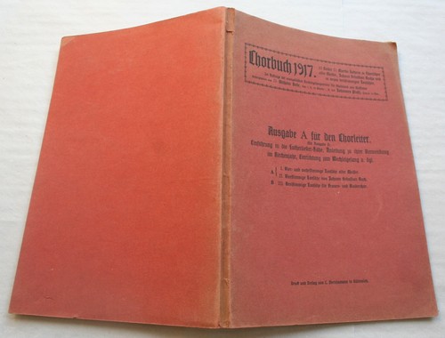 Chorbuch 1917 ausgabe - a, für