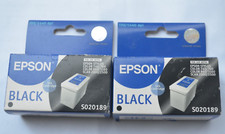 2 x unbenutzt original Tintenpatrone Inkcartridge EPSON S020189 schwarz