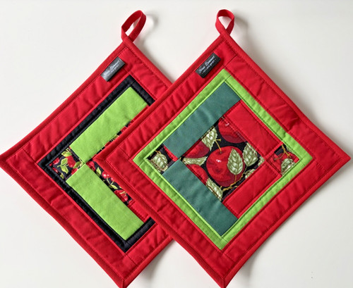 Patchwork topflappen set - patchwork, topflappen-set