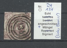 Thurn und Taxis  24  gestempelt geprüft Sem BPP