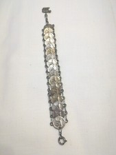 Armband Remulus & Romulus Medaillen  Silber Farben Modeschmuck 70 Iger Jahre 