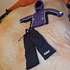 Schneeanzug, Skianzug, Gr. 98, Scout, lila/schwarz, Kapuze, sehr gut erhalten 