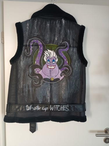 Zara weste kunstleder handmade - zara,