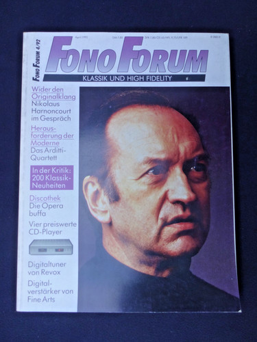 Fono forum fine arts a - fono, 4/92,fine