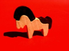 1985 D Holzspielzeug Puzzle-Zoo PFERD