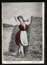Polnische junge Bäuerin mit