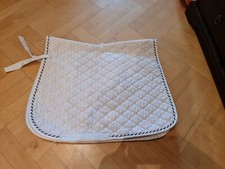 Schabracke Satteldecke Waldhausen Dressur 59cm Braun Kordel weiss Turnier 