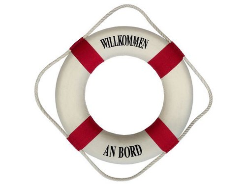 Deko rettungsring willkommen - deko-rettungsring, "willkommen