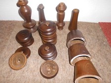 Antike Zierteile Verzierungen Holz Drechselteile Für Möbel/ Uhren Etc.