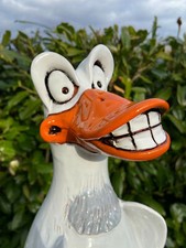 Keramik gans happy teeth - "happy, teeth"