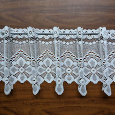 Landhaus Kurzgardine gewebt 32 cm hoch weiß