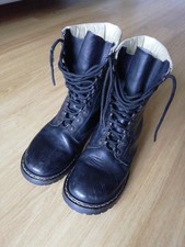 Armee Stiefel, Herren Gr. 43, Schwarz, Echt Leder