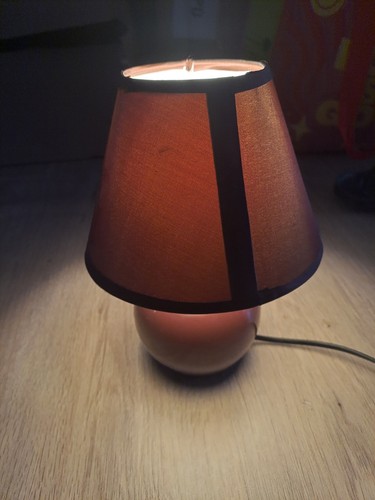 Braune nachttischlampe inkl - nachttischlampe,