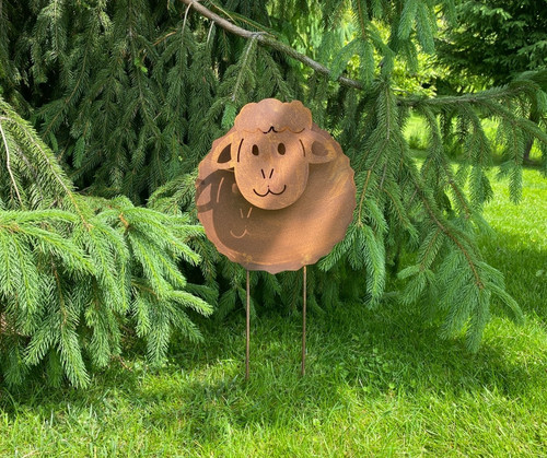 Edelrost schaf gartenfiguren - schaf,