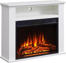 BALDERIA Frida Elektrokamin Standkamin Heizung 2000 W Fernbedienung Timer Weiß