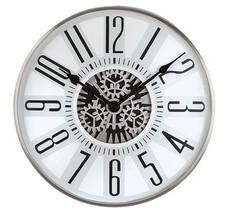 Wanduhr Skelett, Grau