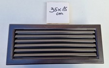 Lüftungsgitter Schwarz Warmluftgitter Kaltluftgitter Kamin Ofen  35 X 15 cm