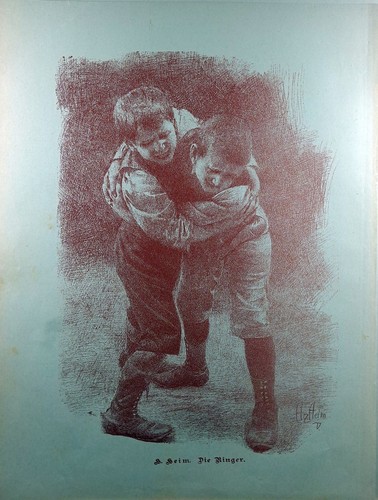 Original lithographie 1895 - original-lithographie, um