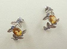 Citrin, Tansanit - Ohrhänger