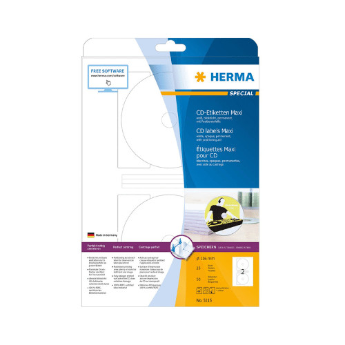 Herma 8624 etiketten 116 - cd-etiketten,