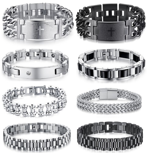 Edelstahl herren armband biker - edelstahl,