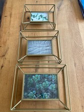3 D Bilderrahmen zum Aufstellen aus Messing 3 verschieden Formate
