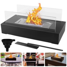 Tischkamin Bio Ethanol Tischfeuer Dekokamin Glaskamin mit Brenner Zimmerkamin