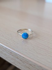 Gold Ring 585 mit Blauen Opall