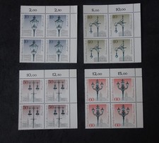 Berlin Mi.-Nr. 603-606 4er-Block Eckrand oben rechts Straßenbeleuchtung postfris