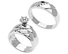 14K Weißgold Trio Diamant