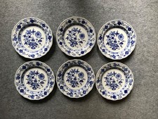 6x Meissen Zwiebelmuster Frühstücks-/Kuchenteller ca. Ø 20 cm 