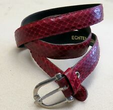 SCHLANGENLEDER Ledergürtel ECHT Leder  REPTIL Gürtel SCHLANGENGÜRTEL 2cm NEU C*