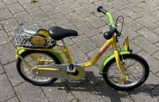 Puky Fahrrad ca 16 Zoll ca. 10 Jahre alt mit Zubehör Stützräder, Korb grün Gelb