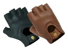 ECHTLEDER FINGERLOSE HANDSCHUHE BIKER VOLLTRAINING RADFAHREN FITNESSSTUDIO ROLLSTUHL VERWENDUNG