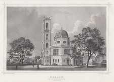 Berlin Markuskirche Original Stahlstich Foltz 1854