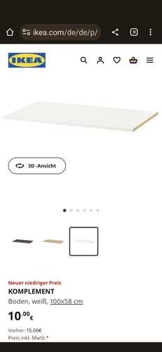 Einlegeböden pax schrank - einlegeböden,