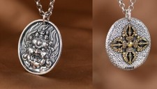 I05 Anhänger Mahakala Wächter im tibetischen Buddhismus Feinsilber 999