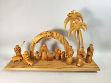 Schnitzerei Krippe Christi Geburt Christkind Holzfigur Lindenholz Erzgebirge