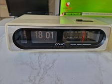 Vintage-Klappzahlen-Klappzahlenwecker-Radiowecker Conic 