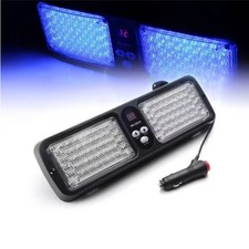 86LED Frontblitzer Auto LED Blaulicht Strobo Blitzlicht Polizei Sonnenblende 12V