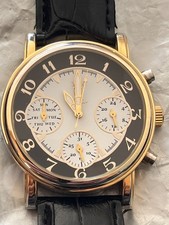 Königswerk Quartzuhr Tag Datum 24h Originales Lederarmband Schwarz , Unisex